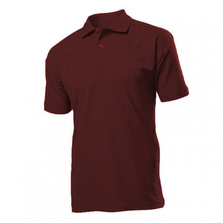 Bordo Polo Yaka Pike Dokuma Promosyon T-Shirt – Düğmeli Logo Baskılı Kurumsal Tişört